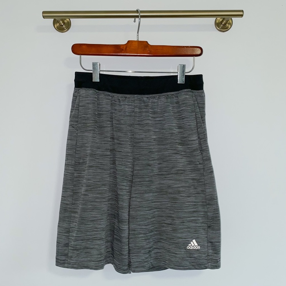 Adidas Gray Marled Athletic Shorts
